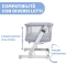 Next2Me PopUp - Grey Mist co-sleeping cot