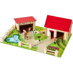 Wooden Farm - Play Set with 19 accessories