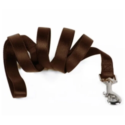 Nylon leash 10 mm x 120 cm brown
