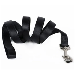 Nylon leash 10 mm x 120 cm black