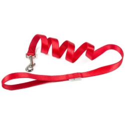 Nylon leash 10 mm x 120 cm red