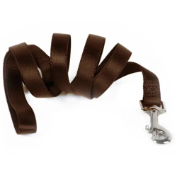 Nylon leash 15 mm x 120 cm brown