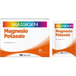 Massigen Magnesio Potassio - Energy Supplement 24 sachets
