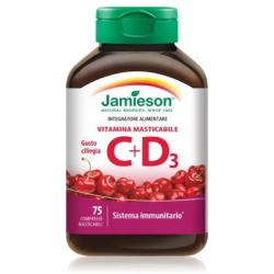 Vitamin C+D cherry - Childhood supplement 75 chewable tablets
