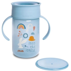 360° Training Cup forest - cup with handles for 12m+ children 340ml blue
