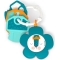 Musical teether ring - blue