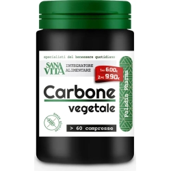 Sanavita Carbone Vegetale - Digestive Health Supplement 60 Tablets
