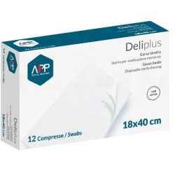 Deliplus - 12 Hydrophilic gauze compresses 18X40 cm
