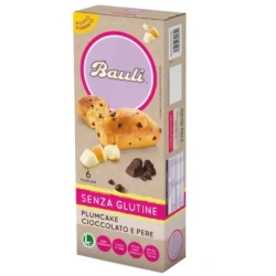 Plumcake gluten-free chocolate-pears 6x35 g