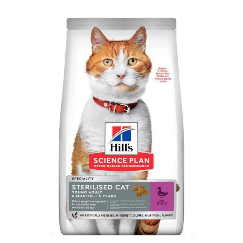 Hill S - Science Plan Sterilised cat young adult - Cat Food with Duck 1,5 Kg