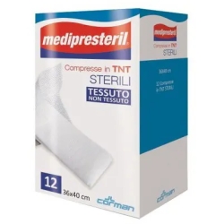12 Sterile gauze compresses in TNT 36x40 cm