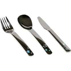 steel cutlery set - blue