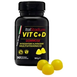 ItalStadium Vit C + D Immune defense supplement - 90 Lemon Flavor Chewy