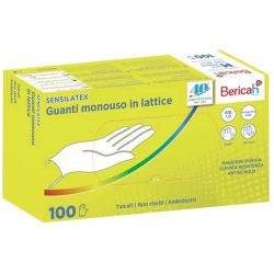 Sensilatex - Disposable latex gloves Size S 100 Pieces