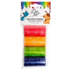 Assorted Colours Dog Waste Bags 4X20