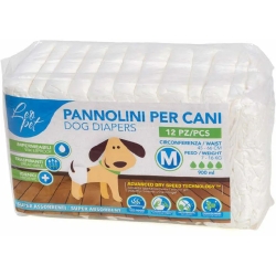 12 Super Absorbent Dog Diapers - Size M