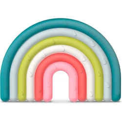 Phase 1 Silicone Teething Ring 0+ - Rainbow