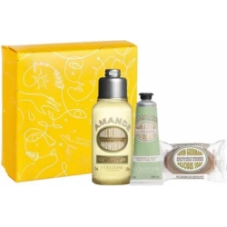 Amande Gift Box - Shower oil + Hand cream + Exfoliating soap