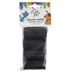 Black poo bags 4 rolls of 20 bags