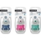 Night & Day whale - 2 silicone soothers for babies 4-18 M