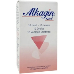 Alkagin md - 10 protective and refreshing  vaginal ovules