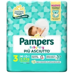 Baby Dry - 20 Diapers Size 3 Midi (4-9 Kg)