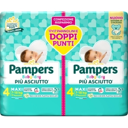 Baby Dry - 34 Diapers Size 4 (7-18 Kg)