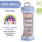 Wellness - slow flow glass feeding bottle 240 ml - Orange Girl