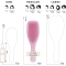 The wet dentangler - dentangler brush - Rosebud pink