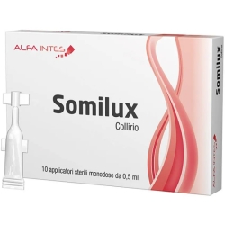 Somilux 10 applicators of 0.5 ml - lubricating eye drops