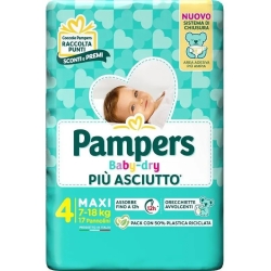 Baby Dry  - 17 diapers Size 4 Maxi (7-18 kg)