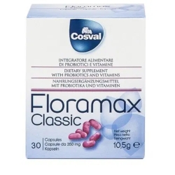 Floramax Classic - Probiotic And Vitamin Supplement 30 Capsules