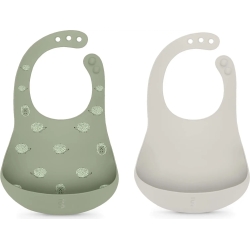 Selection Colour Essence 4M+ - Two Silicone Bib - Green