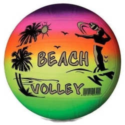 Deflated rainbow beach volley ball