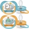 Ultra Air Animals 6-18 M+ - Two Silicone Soother - Penguin/Turtle