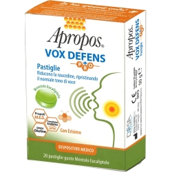 Vox Defens Pro Menthol & Eucalyptol - 20 Hoarseness Tablets