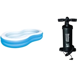 Lake Shaped Inflatable Swimming Pool 262x157 Cm