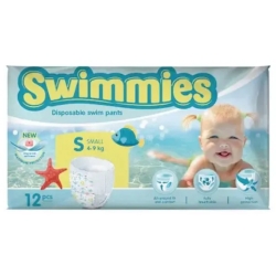 Swimmies - 12 Pool Nappies Size S (4-9 Kg)