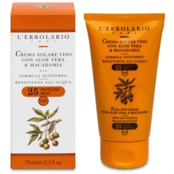Sun Cream With Aloe Vera & Macadamia SPF25 - Face Protection 75 Ml