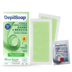20 leg and arm depilatory strips for normal skin
