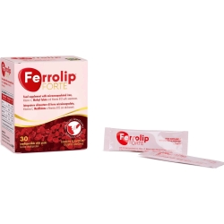 Ferrolip Forte - Iron & Vitamins Supplement 30 Stick Packs