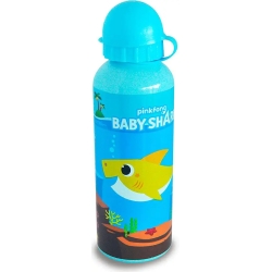 Aluminum bottle with Baby Shark decorations - assorted colors