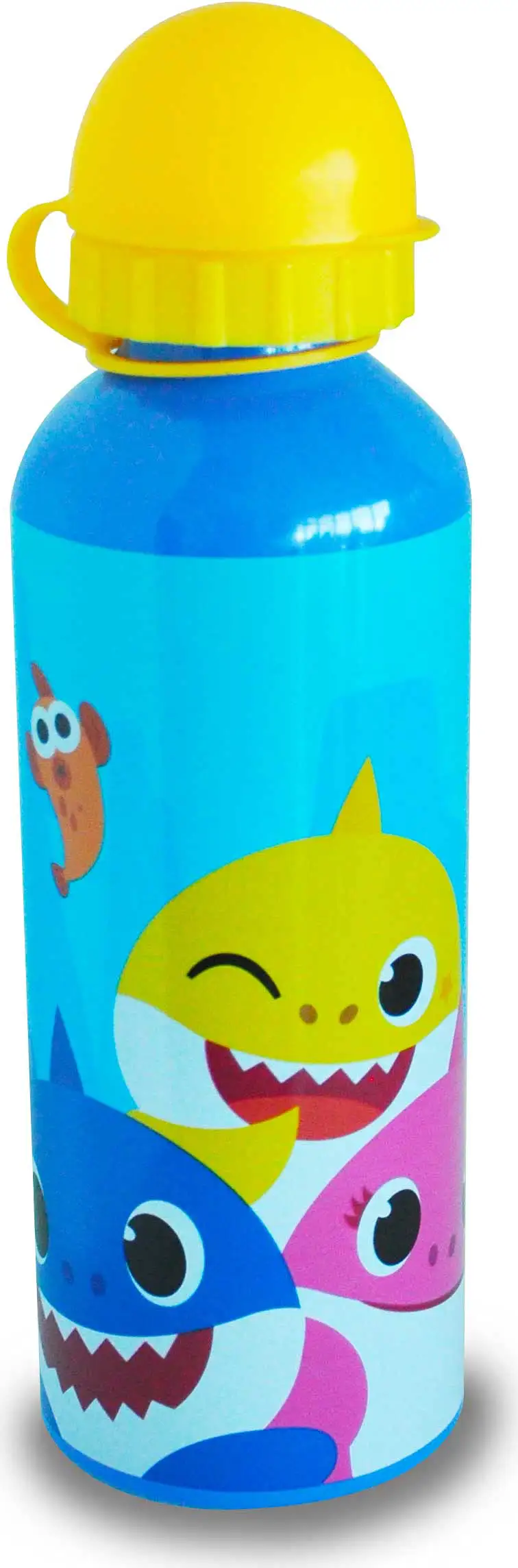 Aluminum bottle with Baby Shark decorations - assorted colors