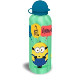 Aluminum bottle with Minions decorations - assorted colors