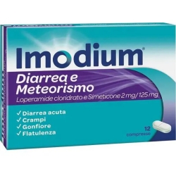Imodium diarrhea and meteorism - antidiarroic drug 12 tablets