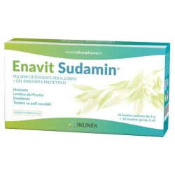 Enavit Sudamin - 10 cleansing powder sachets + 10 protective gel sachets