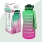 Motivational Water Bottle 2,2 L - N.1 Pink & Green