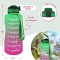 Motivational Water Bottle 2,2 L - N.1 Pink & Green