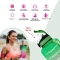 Motivational Water Bottle 2,2 L - N.1 Pink & Green