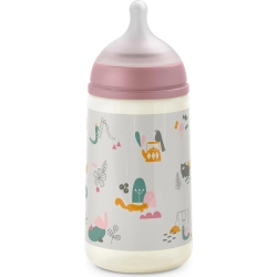 Walkpark - Silicone teat baby bottle 270 ml - pink